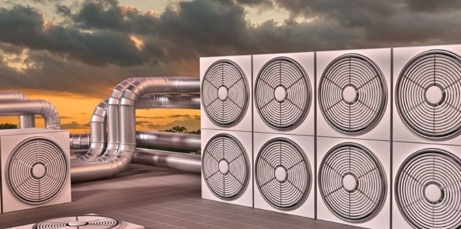 Units On Roof 3D Illustration Picture