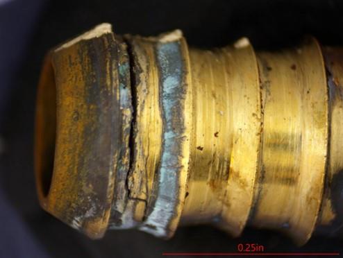 Photograph 3 Example Of SCC In Brass Fitting