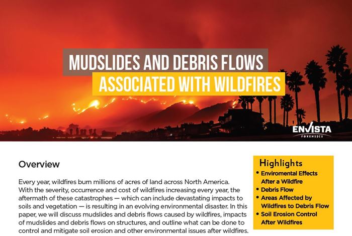 Mudslides and Debris Flows Associated with Wildfires
