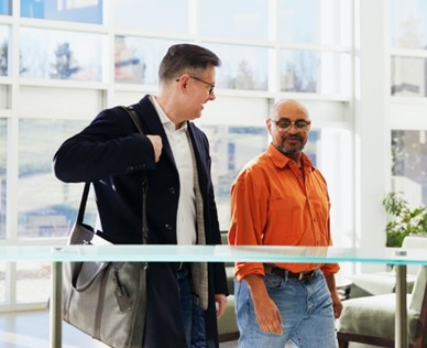 Employees Walking