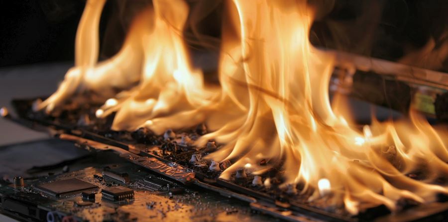 lithium battery fire